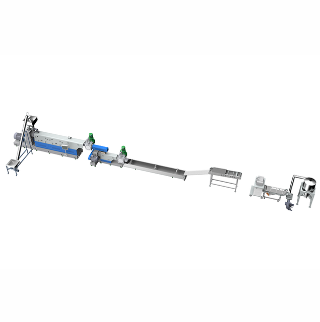 Two-Stage Screenless Die Face Plastic Recycling Extruder Pelletizing Line